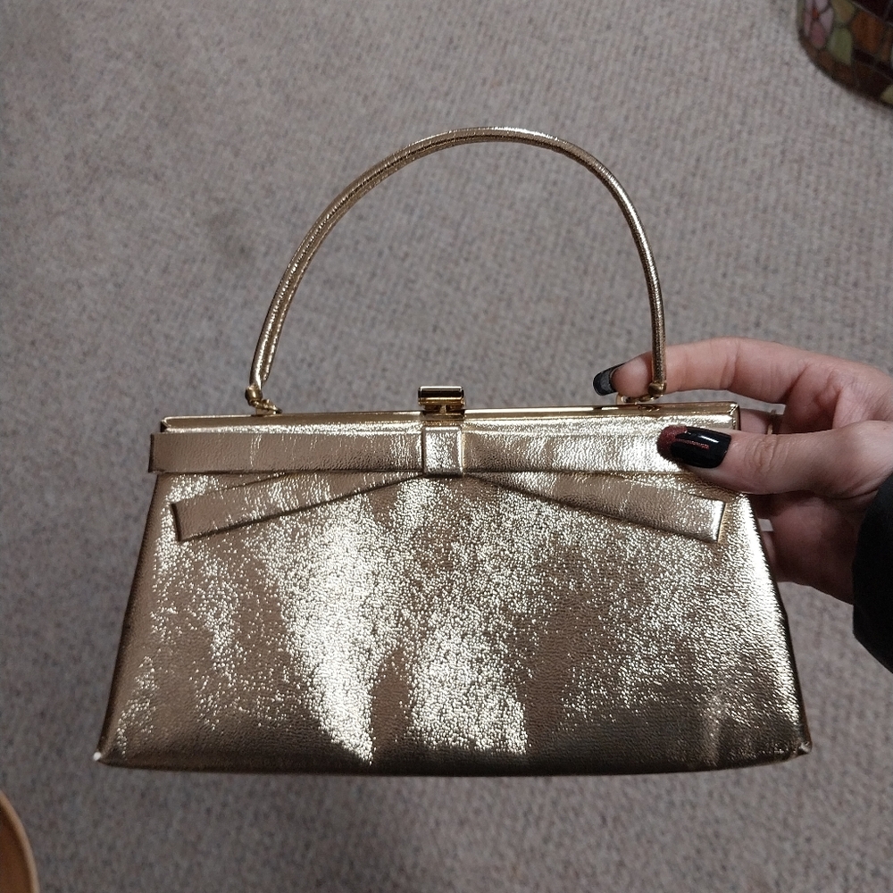Vintage After Five Gold Handbag